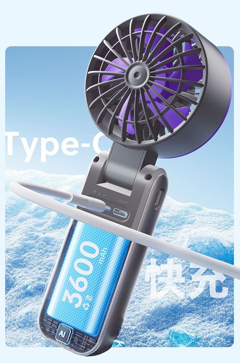 Tiross TS3422 — Gió mạnh, pin 3600mAh, sạc Type-C siêu nhanh, nền băng đá mát lạnh